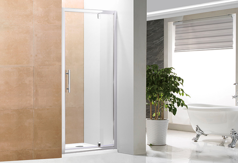 1744 Mavaw Pivot Open Straight Glass Shower Door